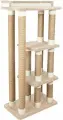 Когтеточка-столбик с домиком и лежанкой Шалун капучино