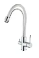 Смеситель для кухни Diadonna с гибким изливом и выходом для питьевой воды D4919016 хром/белый