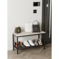Обувница в прихожую IamLoft с сиденьем, 69х29х42см, металл, лдсп, дуб молочный