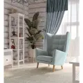 Кресло для отдыха ГУД лакк Саари, 81х84х108 см, рогожка, мятно-серый
