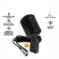 Винтажный профессиональный динамический микрофон, черный