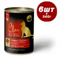 CLAN De File консервы для кошек Индейка 340гр (6 штук)