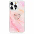 Чехол PQY Shell для iPhone 13 Pro Розовый мрамор