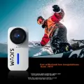 SJCAM C110+ Thumb 4K Stabilized Waterproof Action Camera for Motorcycle Helmet Outdoor Riding Fishing First Person View Vlog Recorder without SD Card