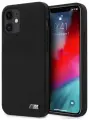 Чехол (клип-кейс) BMW liquid silicone, для Apple iPhone 12 mini, противоударный, черный [bmhcp12smsilbk]