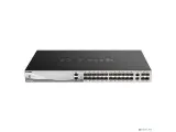 D-Link DGS-3130-30S/B1A PROJ управляемый L3 стекируемый коммутатор с 24 портами 1000Base-X SFP, 2 портами 10GBase-T и 4 портами 10GBase-X SFP+