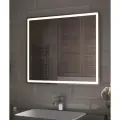 Зеркало с подсветкой в ванную 80х70 см Geometry Comfort бесконтактным включением на взмах и подогревом холодный белый свет 5000К