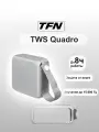 Bluetooth-колонка TFN TWS Quadro, серая, влагозащищенная, с микрофоном, 3Вт