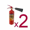 Комплект 2 шт, Огнетушитель углекислотный ОУ-2, ВСЕ, закачной, в индивидуальном коробе, ярпож, ш/к Х, 41