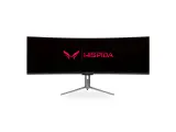 Игровой монитор 49 монитор HISPIDA 49' 5120x1440, VA, 178/178, 6ms, 320nit, 3000:1, 120Hz, DP/HDMI, 2xUSB-A, FreeSync, LowBlueLight, USB-C 65W, RJ45, LTS, IntPWR, Black, 1y