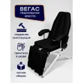 Косметологическое кресло Вегас, электропривод с регулировкой высоты, 180*56, Уютный мастер, черный