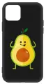 Чехол-накладка Krutoff Soft Case Авокадо Веселый для Apple iPhone 12/ iPhone 12 Pro черный