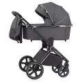 Коляска 2 в 1 Carrello Ultimo Cool Grey, CHROME, водоотталкивающий текстиль, всесезонная, цвет серый