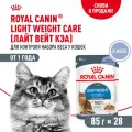 Royal Canin Light Weight Care влажный корм для взрослых кошек, для контроля набора веса, мелкие кусочки в желе, в паучах - 85 г х 28 шт