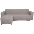 Чехол на диван угловой с левым выступом, цвет Капучино