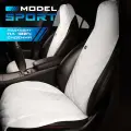 Накидки на передние сиденья автомобиля SV M Sport из алькантары от Barashkov. Молочный