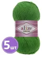 Пряжа Alize Cotton Gold (126 зеленая трава), 5 шт. по 100 г, Alize