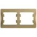 Рамка двухпостовая титан, Schneider Electric Glossa (комплект 6шт)
