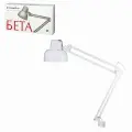 Светильник настольный Бета, на струбцине, лампа накаливания/люминесцентная/светодиодная до 60 Вт, белый, высота 70 см, Е27