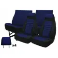 Чехлы сидений для а/м Газель Фермер 6-ти мест. (жаккард) анатомические синий