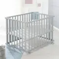 Манеж детский складной Roba Foldable playpen, деревянный, 74х100 см, серый