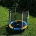 Каркасный батут DfC Jump Kids 60 150х150х165 см , желтый/синий