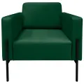 Кресло Офис с подлокотниками, зеленый велюр