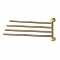 Держатель полотенец четверной, глянцевое золото, WasserKRAFT K-1034POLISHED GOLD