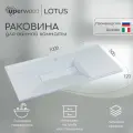 Раковина для ванной Uperwood Lotus 100 см, полувстраиваемая, прямоугольная, белая, глянцевая 35490000001