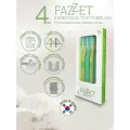Fazzet многоуровневая зубная щетка с ребристой щетиной и частицами серебра, 4 шт. каждая в индивидуальном футляре