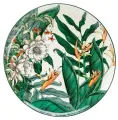 Блюдо, 36 см, керамика К, круглое, бело-зеленое, Ночной сад, Night Garden Foliage