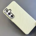Чехол для Samsung S25 c MAGSAFE из ударопрочного пластика под карбон Luxo бежевый