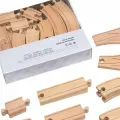 Набор дополнительных рельс для детской деревянной железной дороги, 37 элементов