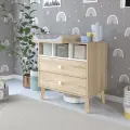 Комод пеленальный Pituso Kids Luxor, 2 ящика, дуб сонома/белый