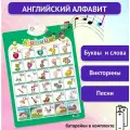 Говорящая азбука плакат Мой первый English алфавит на английском языке