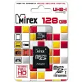 Карта памяти microSDXC Mirex 128 Гб класс 10 UHS-I - с адаптером SD