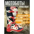 Мотоботы TIGER T3 синий/красный/белый 44