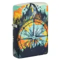 Оригинальная бензиновая зажигалка ZIPPO Compass с покрытием Glow In The Dark Green, латунь/сталь, разноцветная, 38x13x57 мм