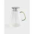 Кувшин, 1,7 л, с крышкой-фильтром, стекло Б/сталь, с зеленой ручкой, Dawned