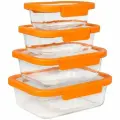 Набор контейнеров Oursson CG3504-1SS/OR оранжевый, стеклянных
