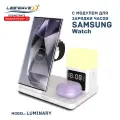 Беспроводная зарядка 3 в 1 для Samsung, док станция QI (LUMINARY model) Черная