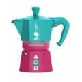 Гейзерная кофеварка Bialetti Moka Express Игра в кальмара розово-голубая, 3 порции, 130 мл