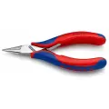Плоскогубцы KNIPEX захватные для электроники, плоскокруглые губки, 115 мм, 2-комп ручки KN-3522115