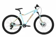 Велосипед Stark Viva 27.3 HD (2023) / размер: 16 / цвет: светло-голубой/оранжевый металлик / скоростей: 8 / рама: Алюминий (Alloy)