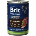 Brit Premium by Nature консервы для щенков всех пород с телятиной - 410 г х 6 шт