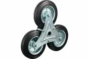 Стелла-техник Колесо трехопорное, диаметр 160мм, грузоподъемность 130кг, сталь, резина LW160