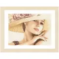 Lanarte Набор для вышивания Lady with Hat (PN-0168602), бежевый, 36 х 28 см