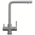 Смеситель Ulgran U-016, поворотный, с аэратором, латунь, серый