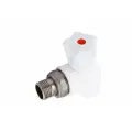 Кран для радиатора угловой 25 х 1/2' Valfex полипропиленовый PPR белый (10 шт)