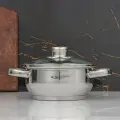Кастрюля Катунь Гретта, 1.6 л, d=16 см, стеклянная крышка, капсульное дно, индукция